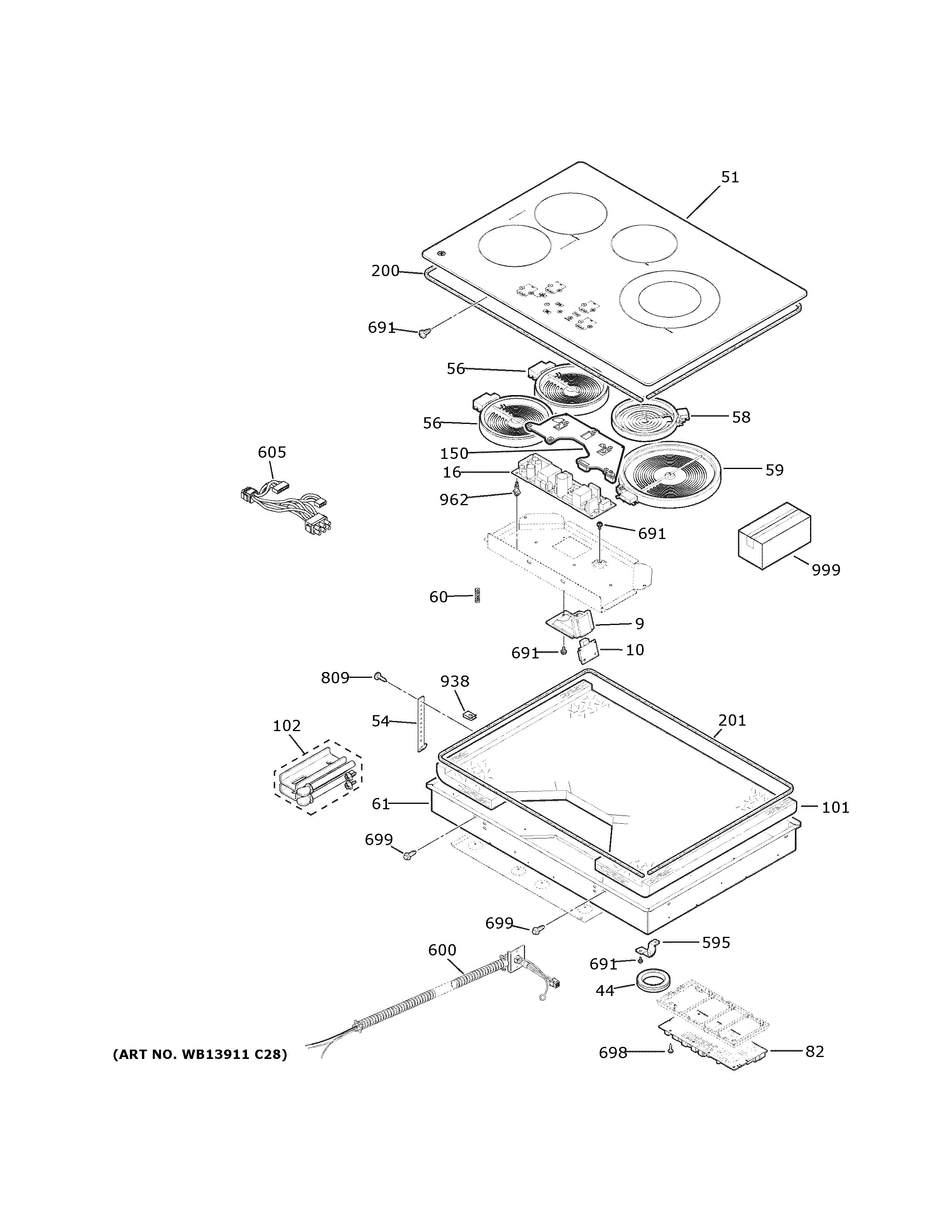 CONTROL PANEL & COOKTOP