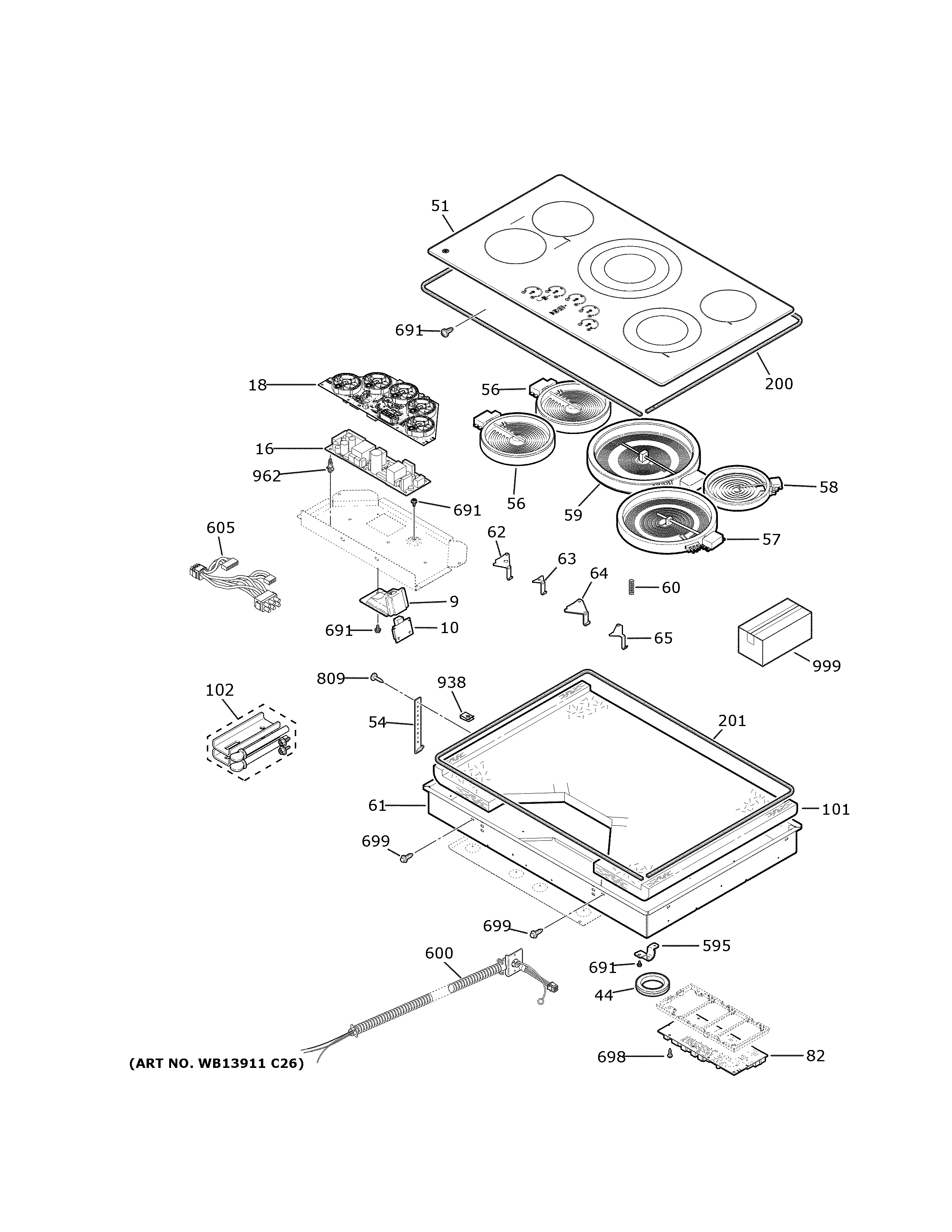 CONTROL PANEL & COOKTOP