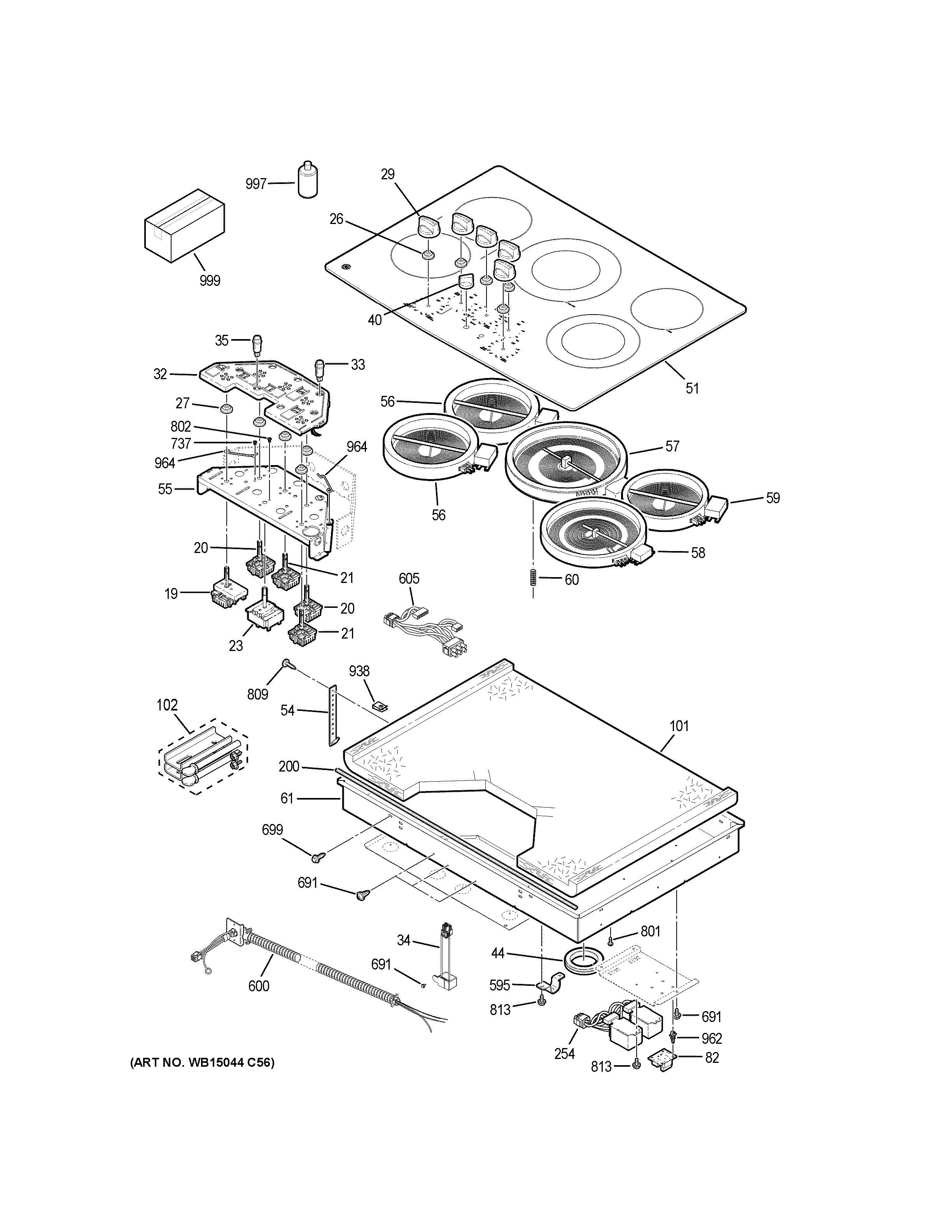 Control panel & cooktop