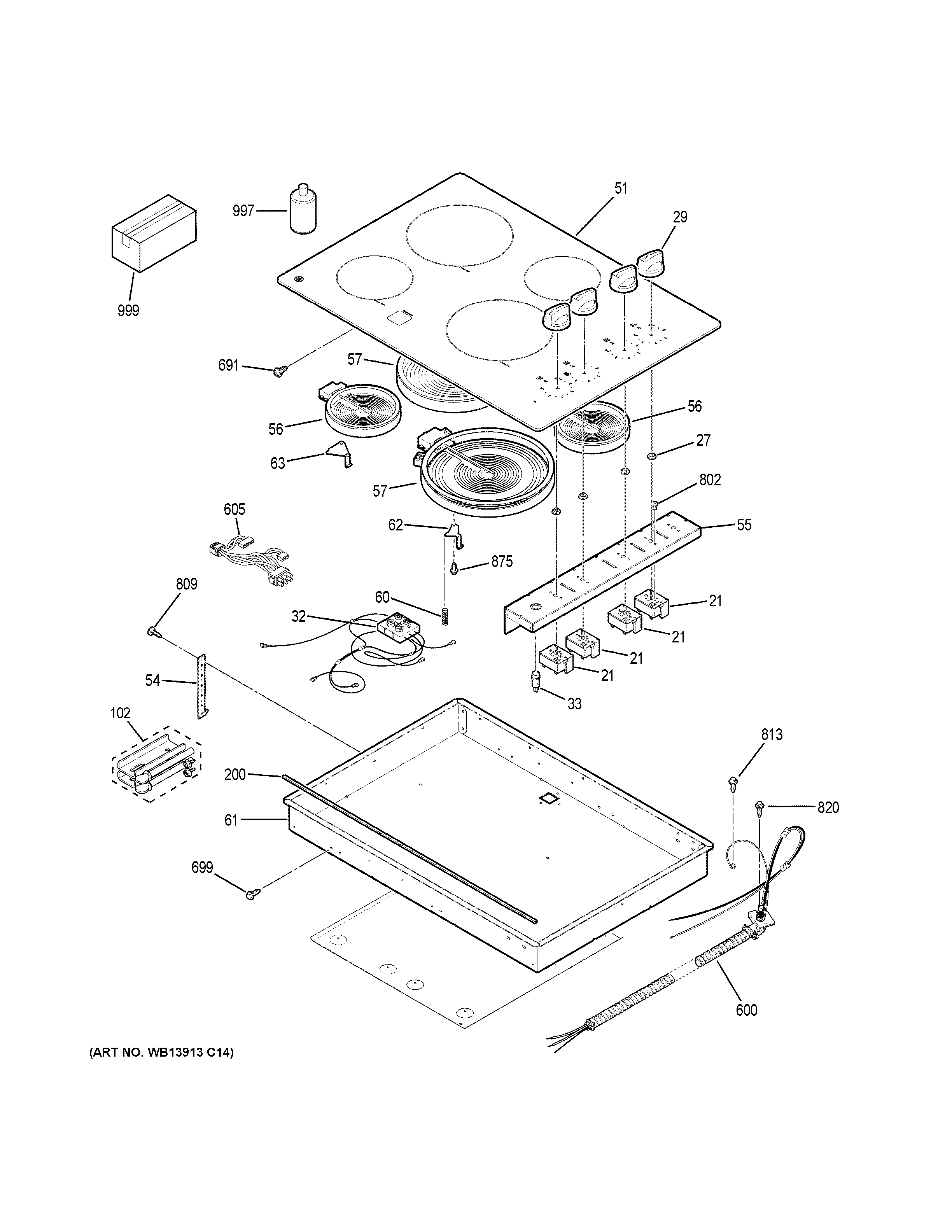 CONTROL PANEL & COOKTOP