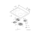 GE XB625RK7SS cooktop diagram