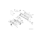 GE PTW905BST0WS contrrols & backsplash diagram