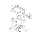 GE PTW905BST0WS top panel & lid diagram