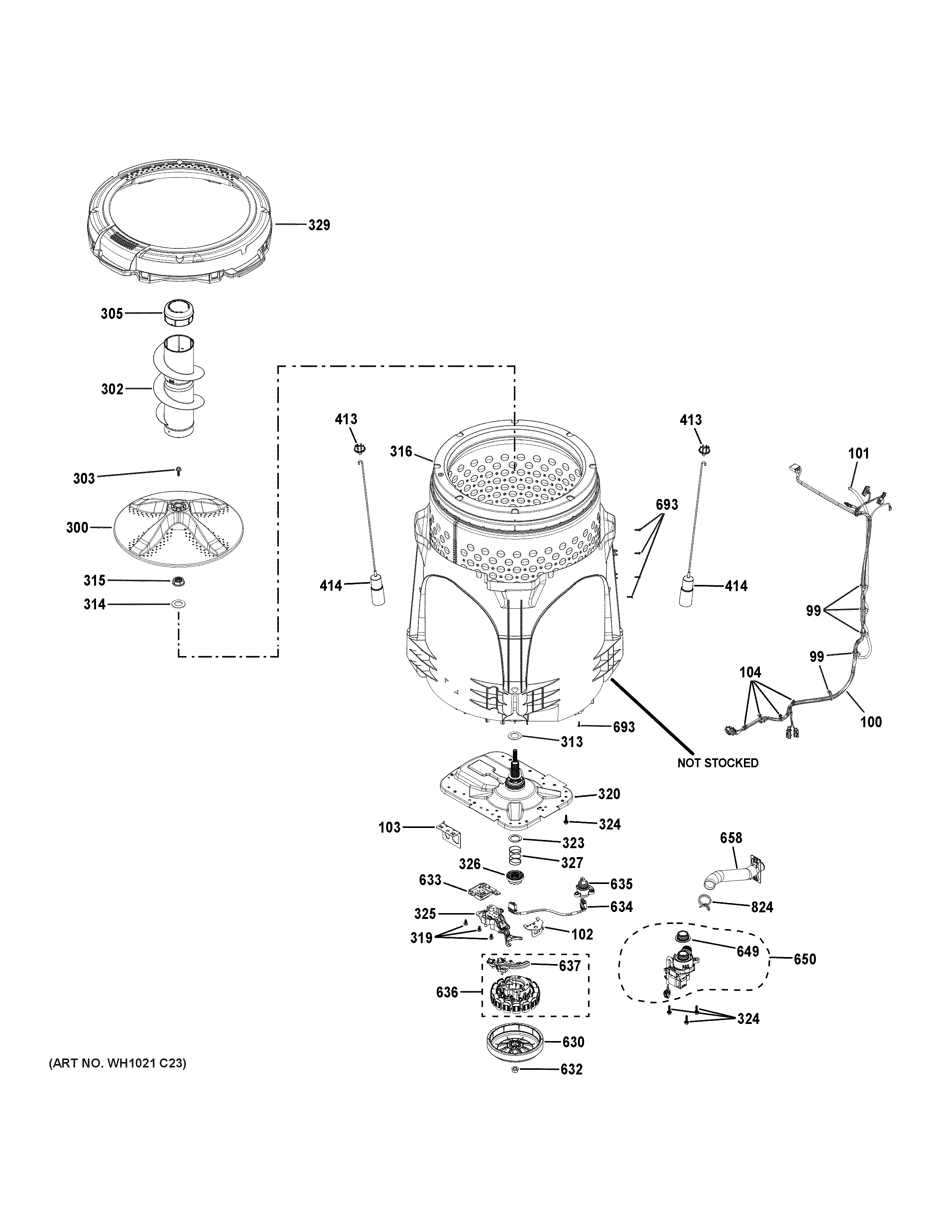 Tub & motor