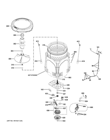 Tub & motor