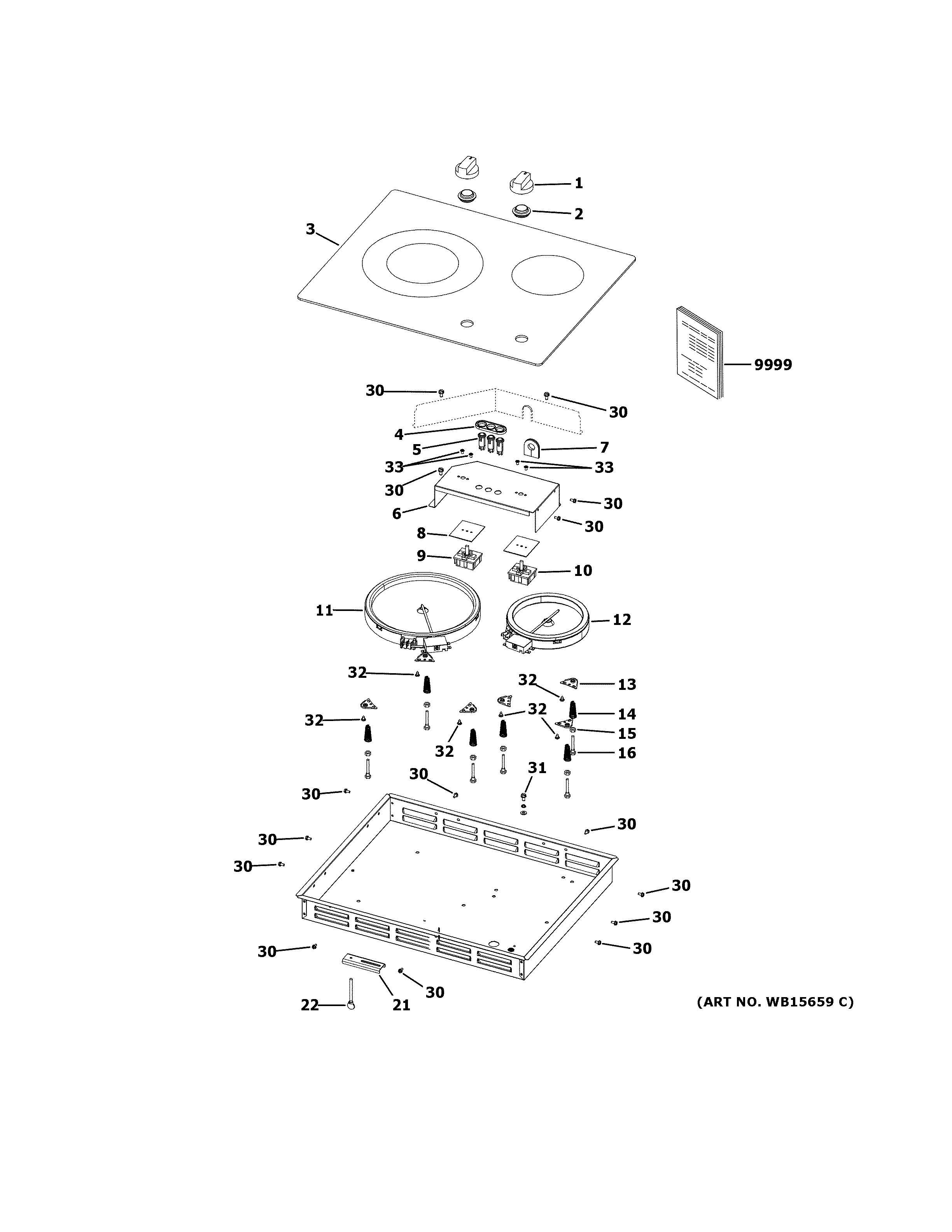 CONTROL PANEL & COOKTOP
