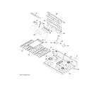 GE JGBS66FEK4DS control panel & cooktop diagram