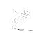 GE CVM517P4M1W2 door parts diagram