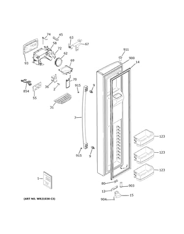Freezer door