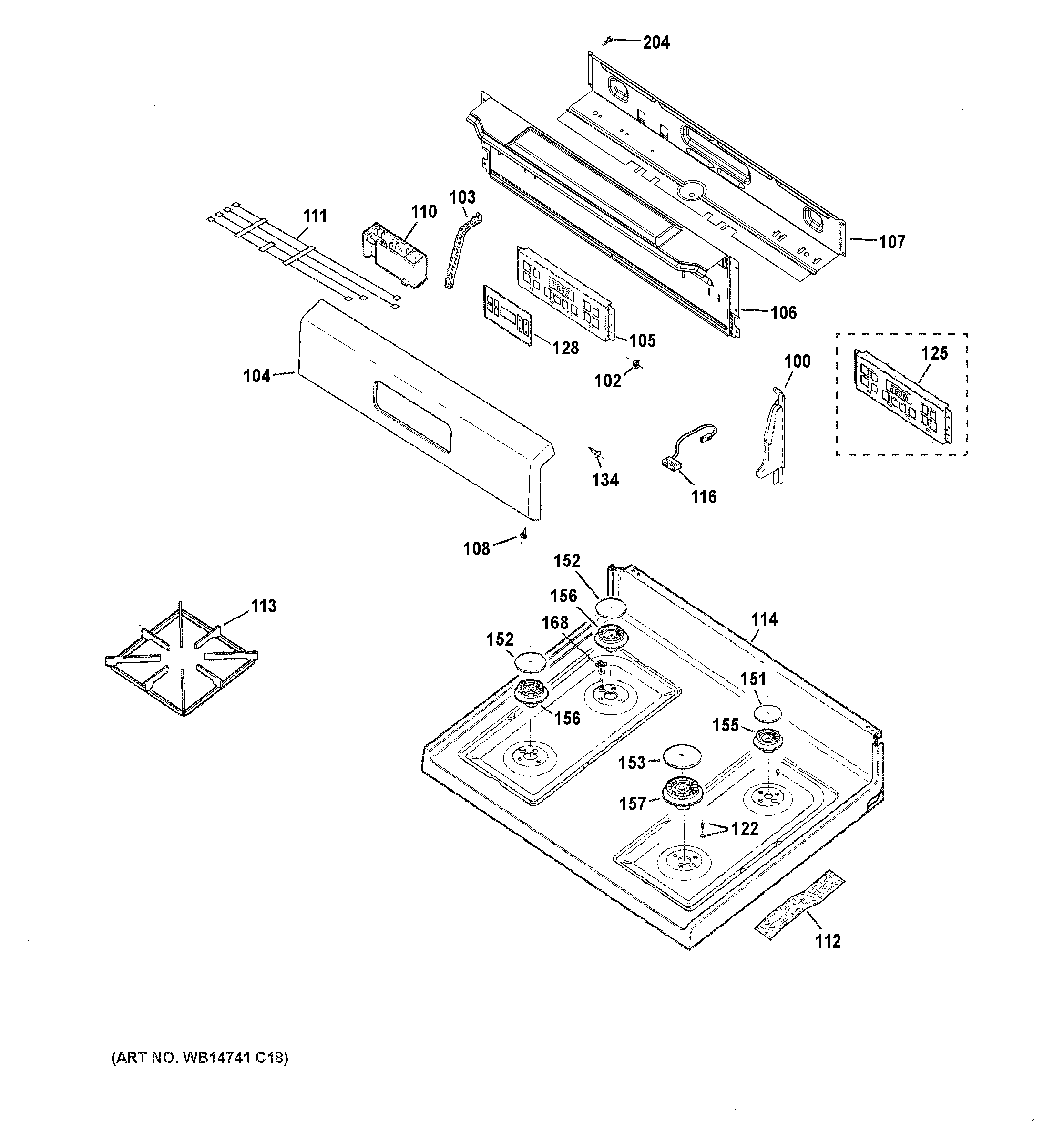 Control panel & cooktop