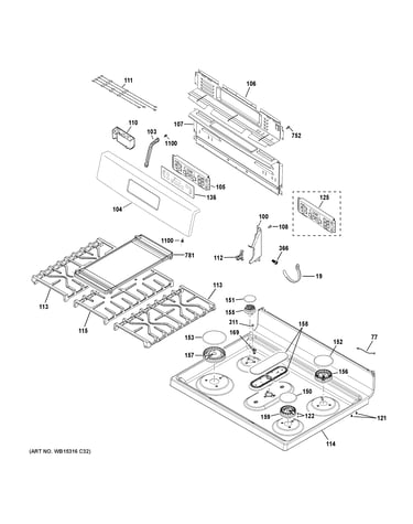 Control panel & cooktop
