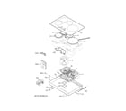 GE PHP9030BM2TS control panel & cooktop diagram