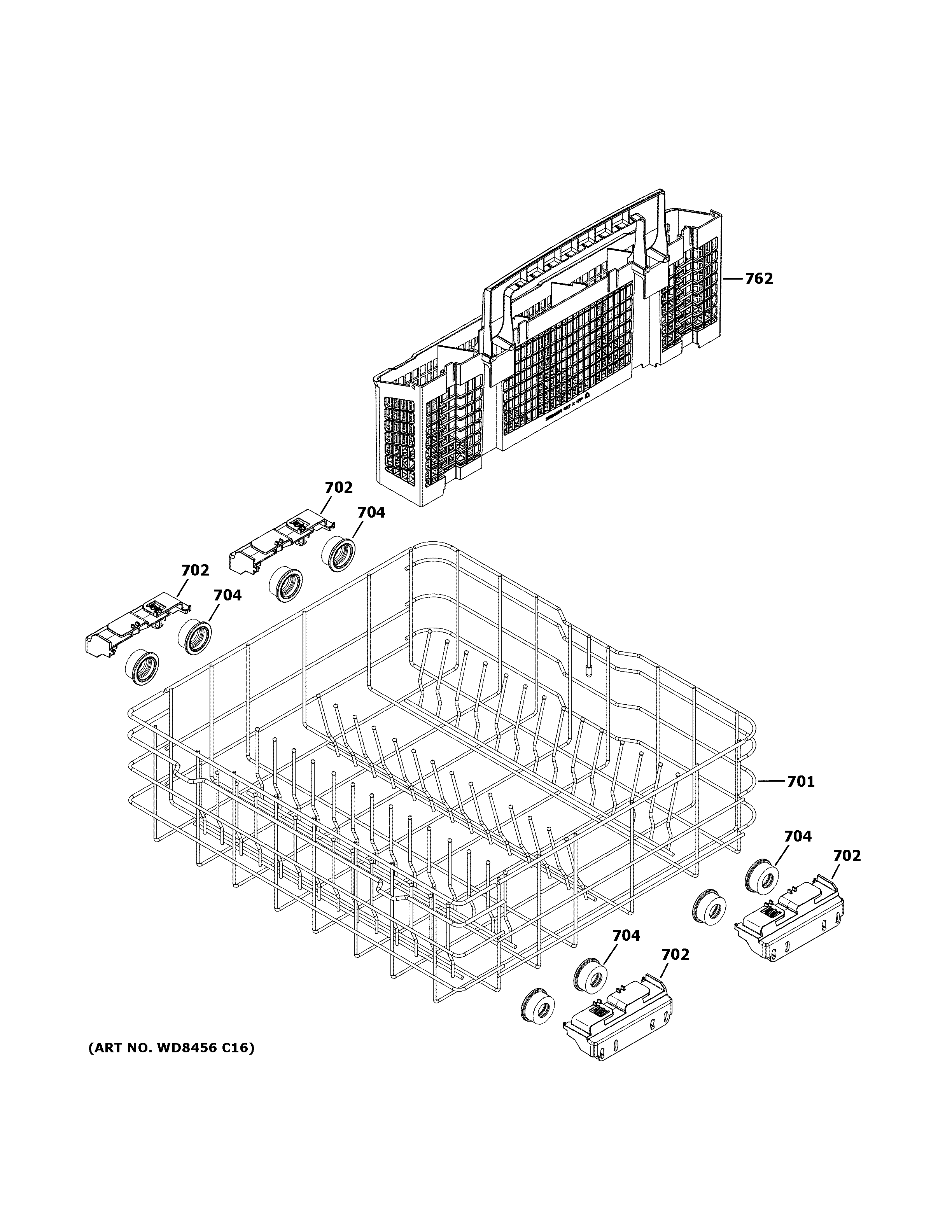 Lower rack assembly