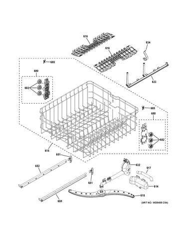 Upper rack assembly