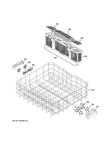Lower rack assembly
