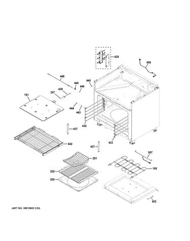 Oven cavity parts