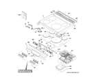 GE CHS950P3M4D1 control panel & cooktop diagram