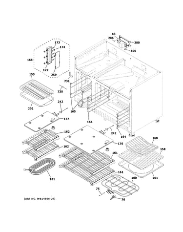 Oven cavity parts