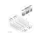 GE GDT530PMP0ES lower rack assembly diagram