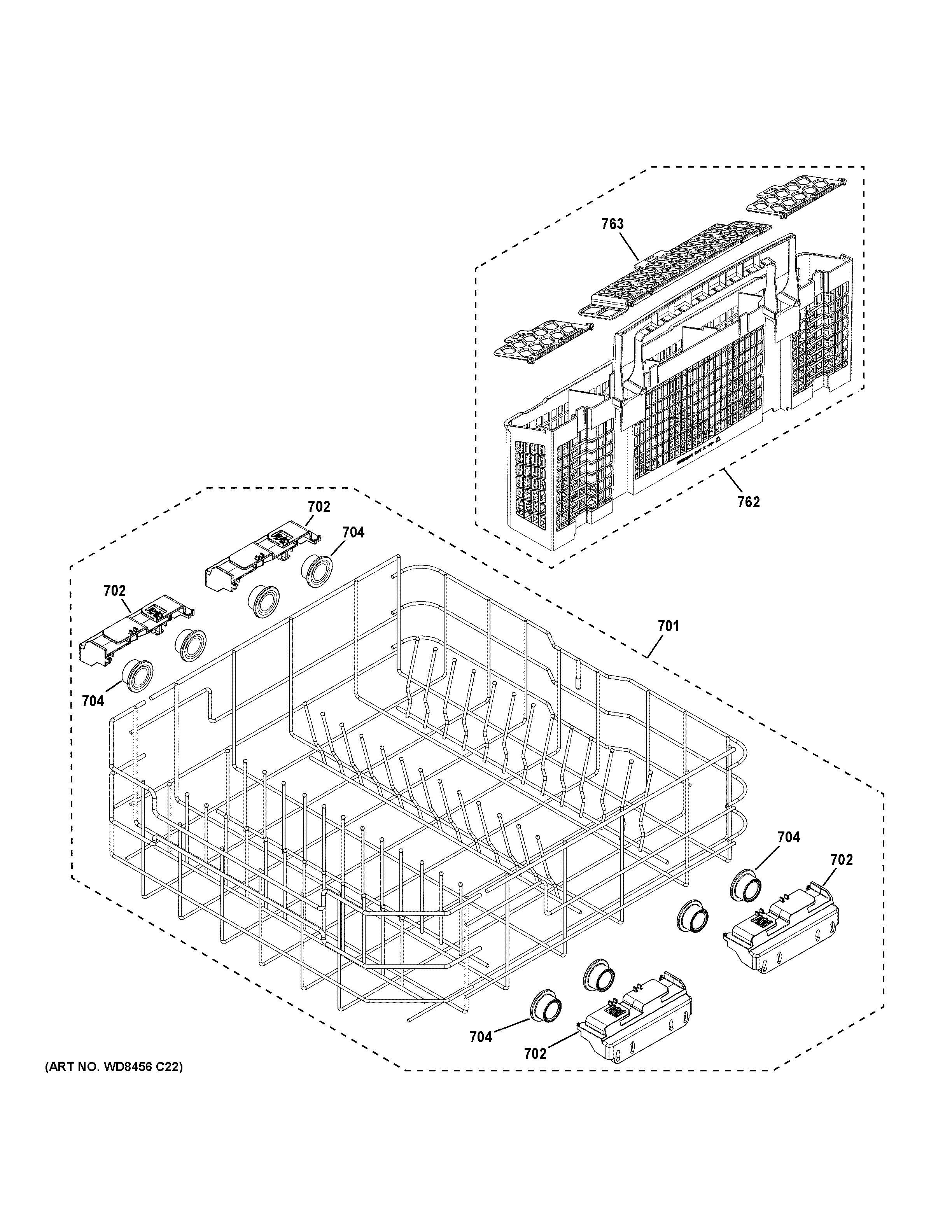 Lower rack assembly