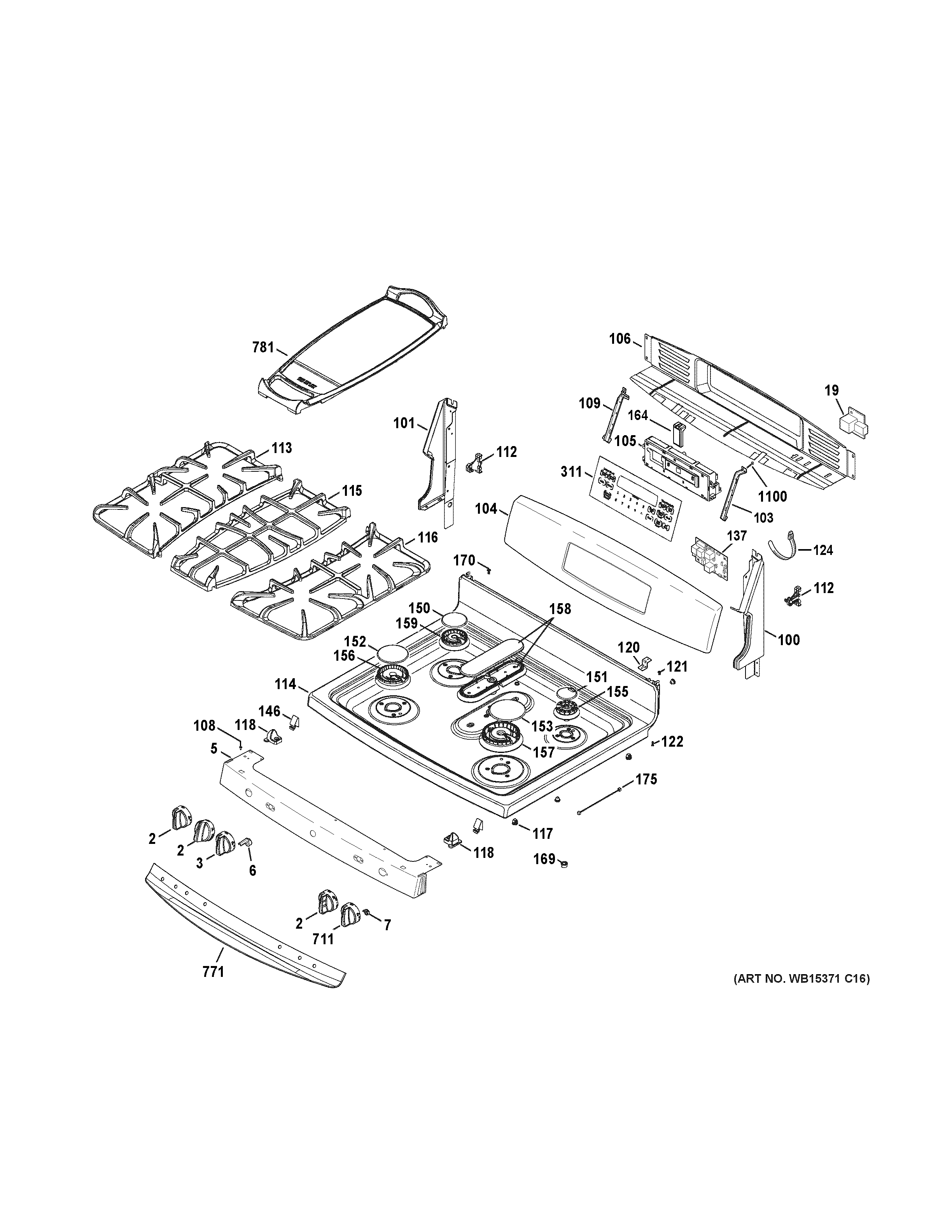 CONTROL PANEL & COOKTOP