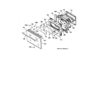 GE ZEK735WP5WG oven door diagram