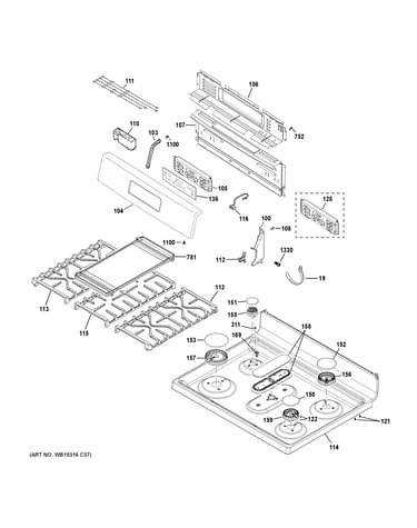 Control panel & cooktop