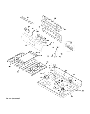 Control panel & cooktop