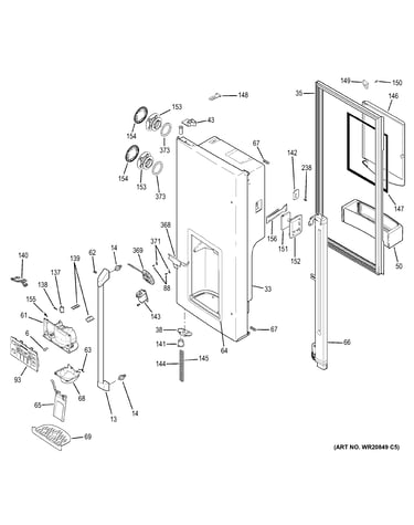 Dispenser door
