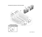 GE GDF460PGT3BB lower rack assembly diagram