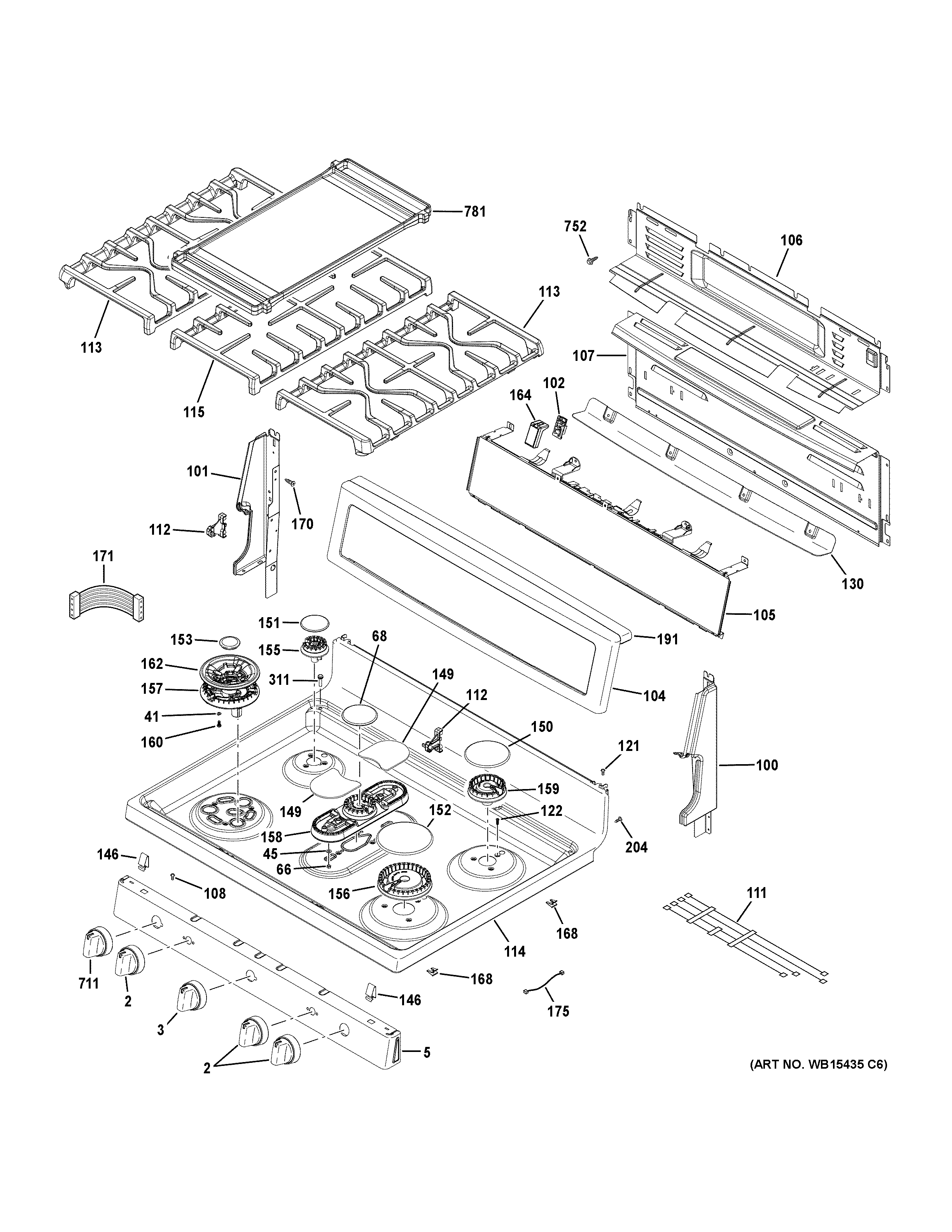 CONTROL PANEL & COOKTOP