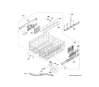 GE PDT785SBN5TS upper rack assembly diagram