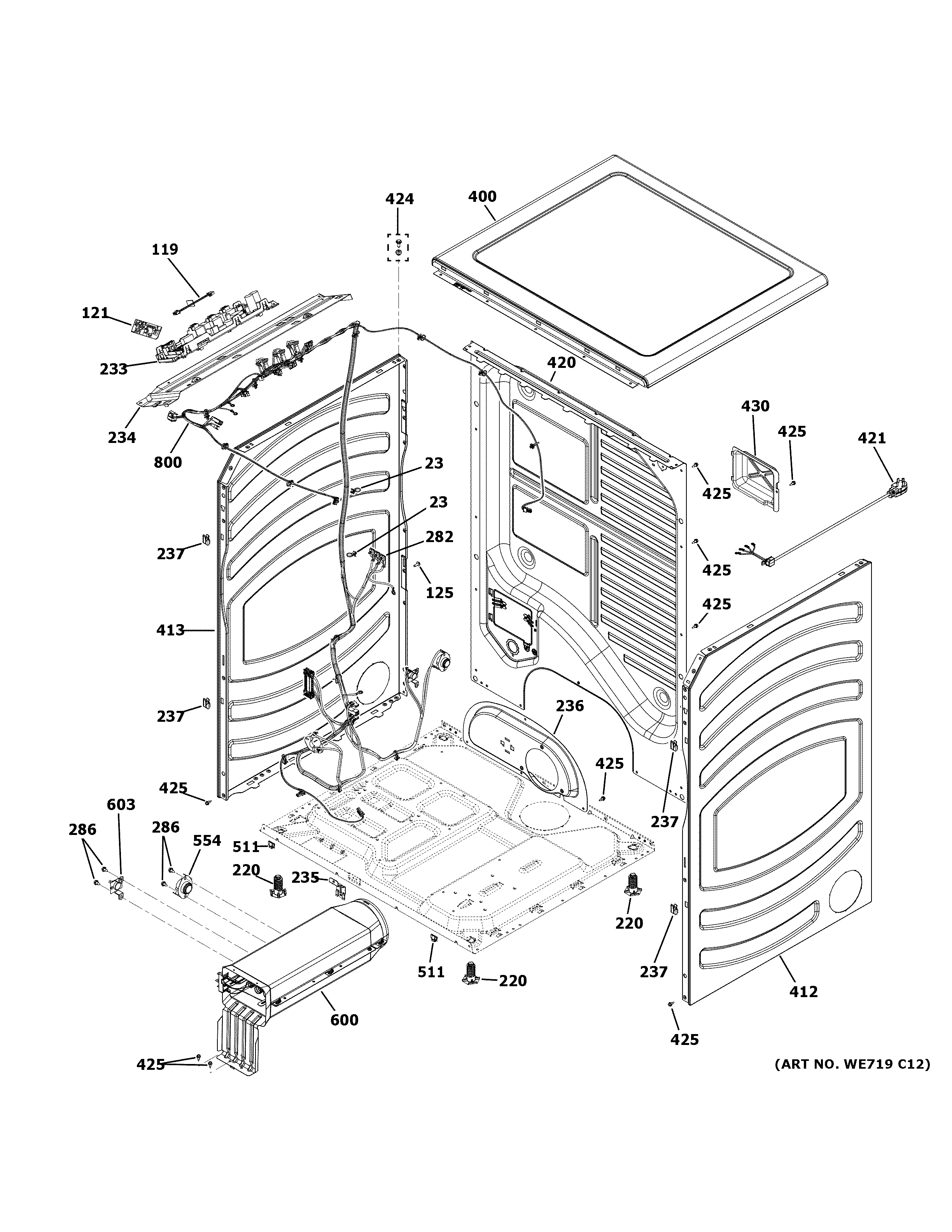 Cabinet & top panel