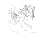 GE ZDT925SPN6SS escutcheon & door assembly diagram