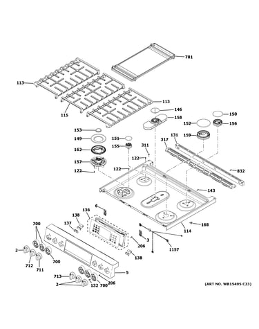 Control panel & cooktop