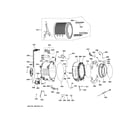 GE PFW950SPT0DS tub & motor diagram