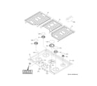 GE CGP70302N1S1 control panel & cooktop diagram