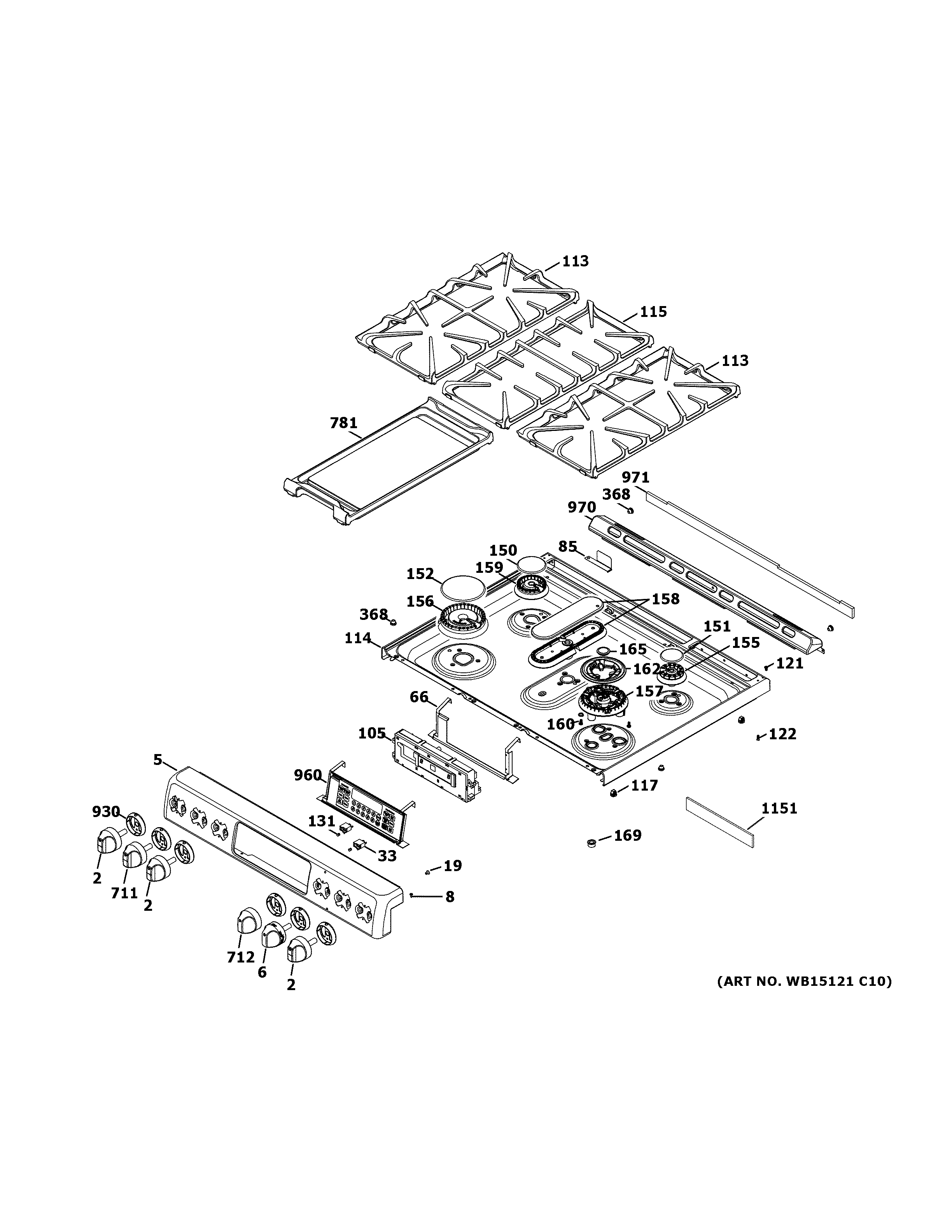 CONTROL PANEL & COOKTOP