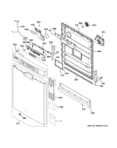 Escutcheon & door assembly