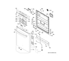 GE GDT535PSMBSS escutcheon & door assembly diagram