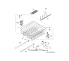 GE GDT635HSR0SS upper rack assembly diagram