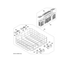 GE GDT635HSR0SS lower rack assembly diagram