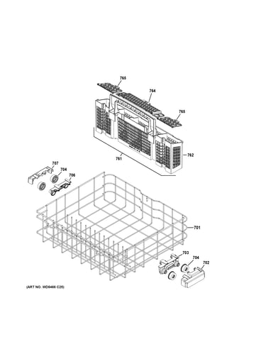 Lower rack assembly