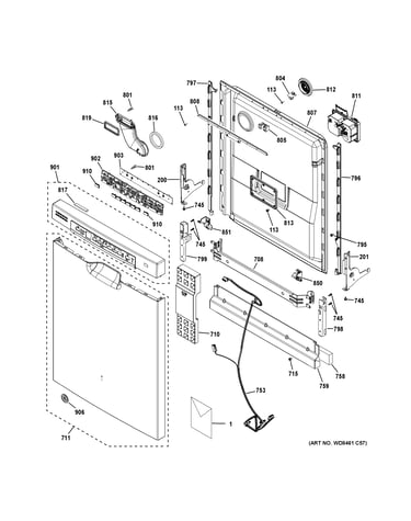 Escutcheon & door assembly