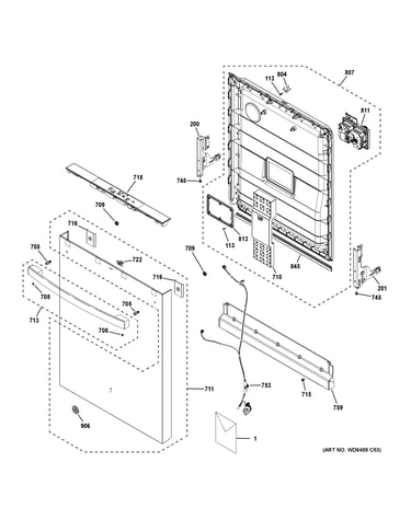 Escutcheon & door assembly