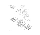 GE GNE29GYNFFS freezer shelves diagram