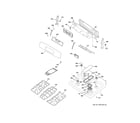 GE PGB920DEF2BB control panel & cooktop diagram