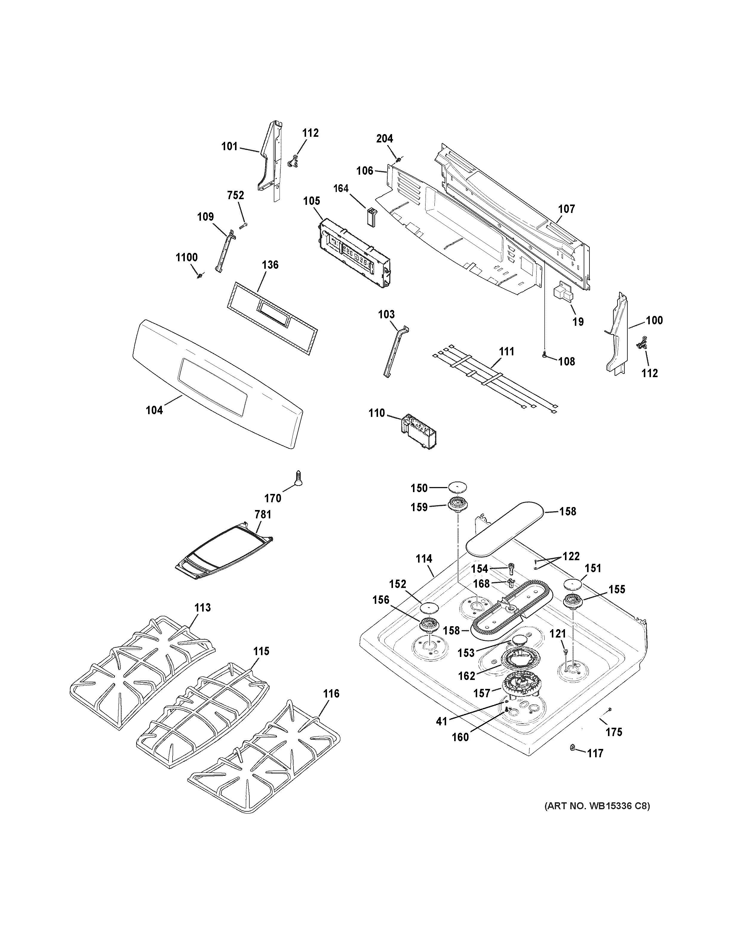 CONTROL PANEL & COOKTOP