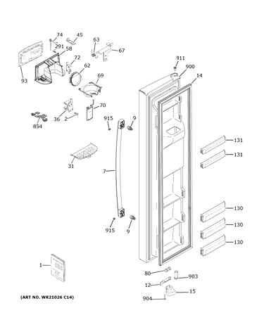 Freezer door
