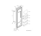 GE GSS25GGPECWW fresh food door diagram